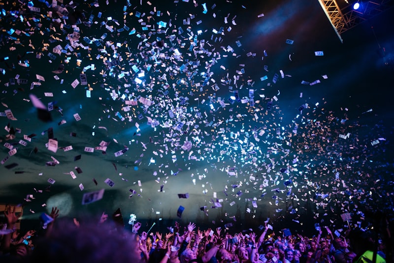 Live event with confetti